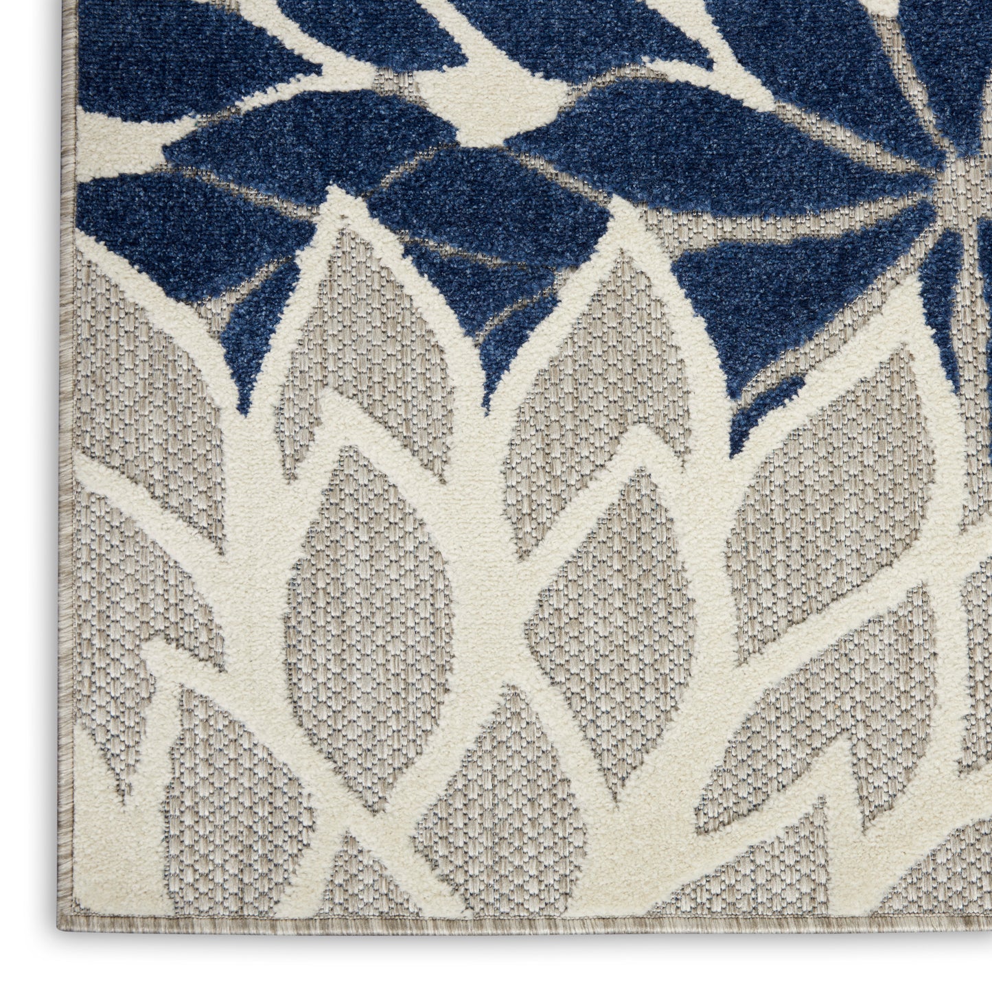 Nourison Aloha 9' x 12' Ivory Navy Modern Rug