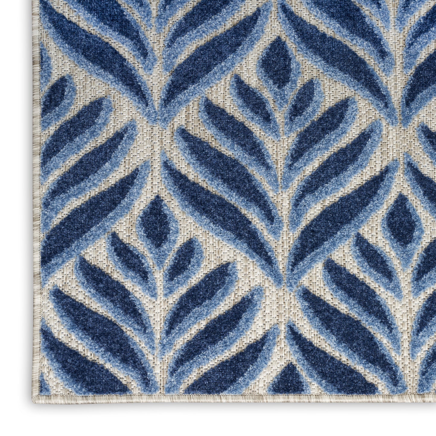 Nourison Aloha 6' x 9' Blue Tropical Rug