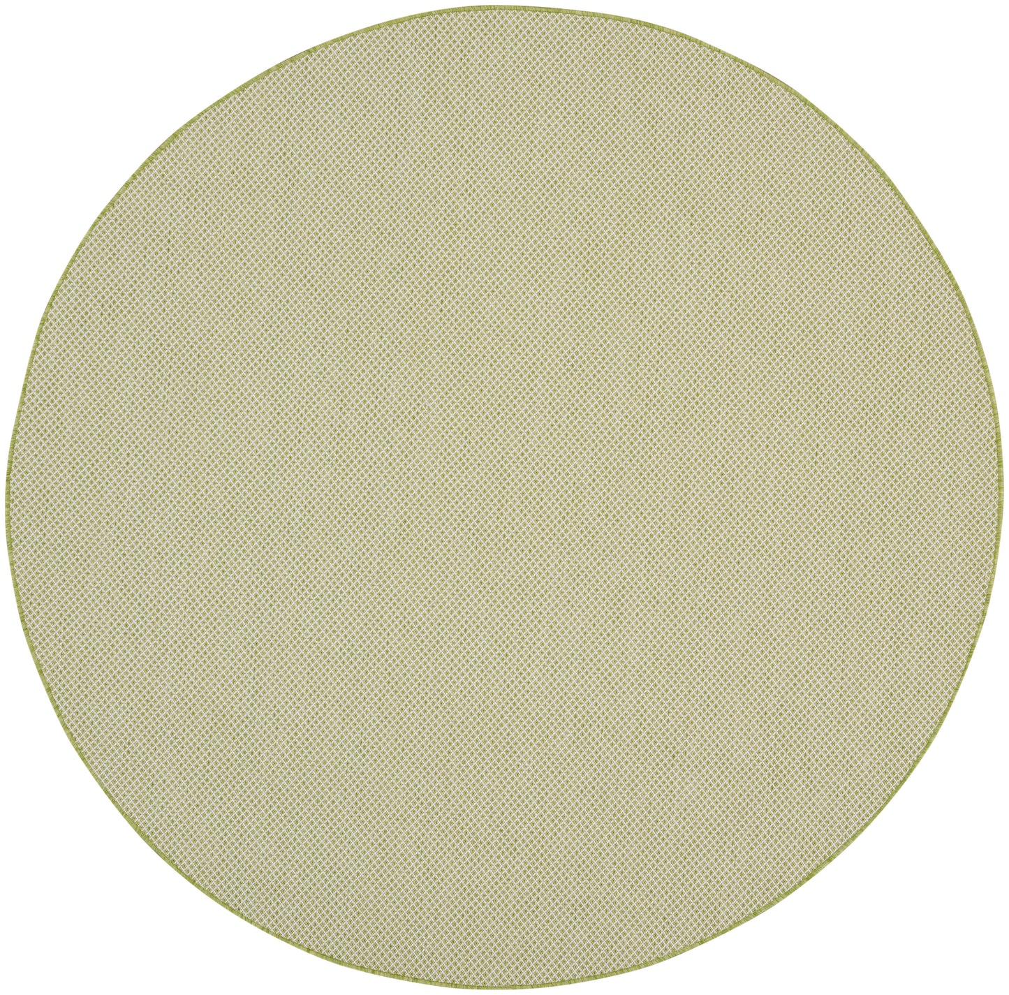 Nourison Courtyard 6' x Round Ivory Green Modern Rug