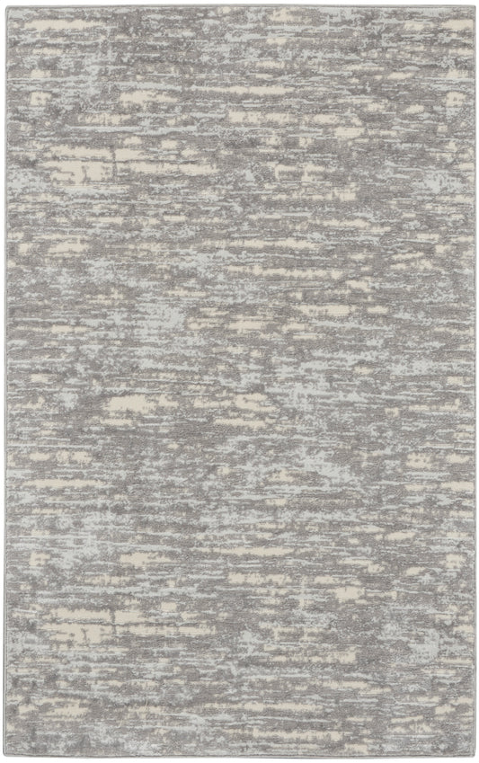 Calvin Klein CK005 Enchanting 3'2" x 5' Grey Beige Modern Indoor Rug