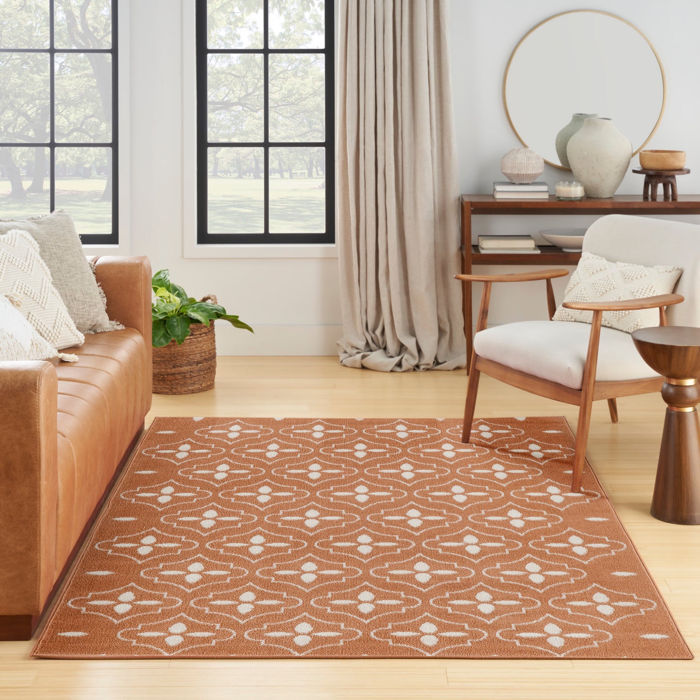 Nourison Nourison Essentials 4' x 6' Copper Modern Rug