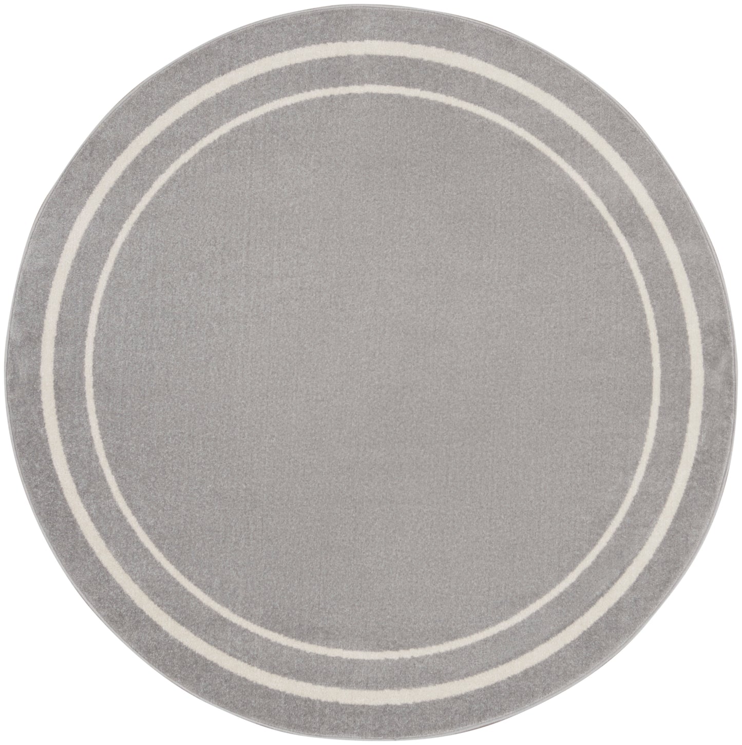 Nourison Nourison Essentials 4' x Round Grey/Ivory Contemporary Rug