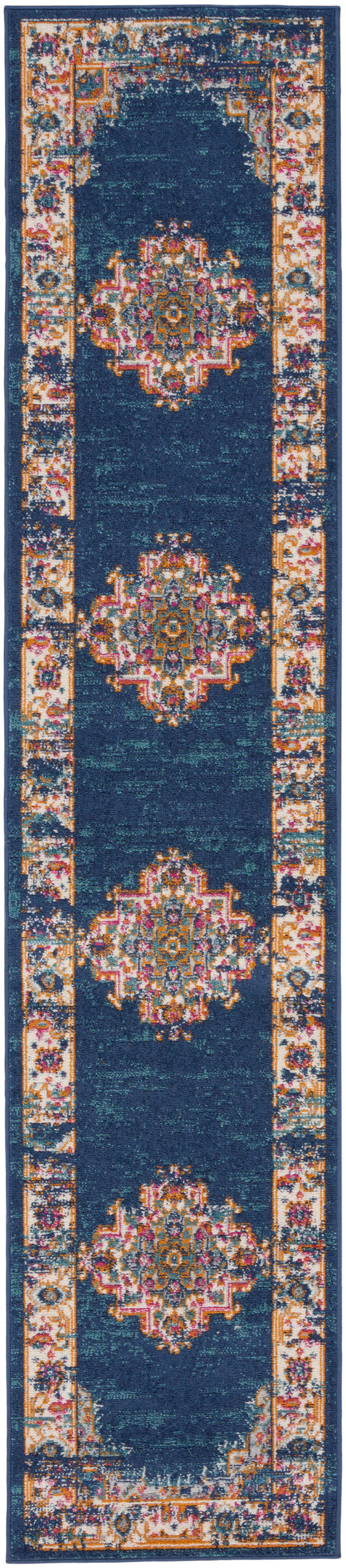 Nourison Passion 2'2" x 10' Navy Vintage Indoor Rug