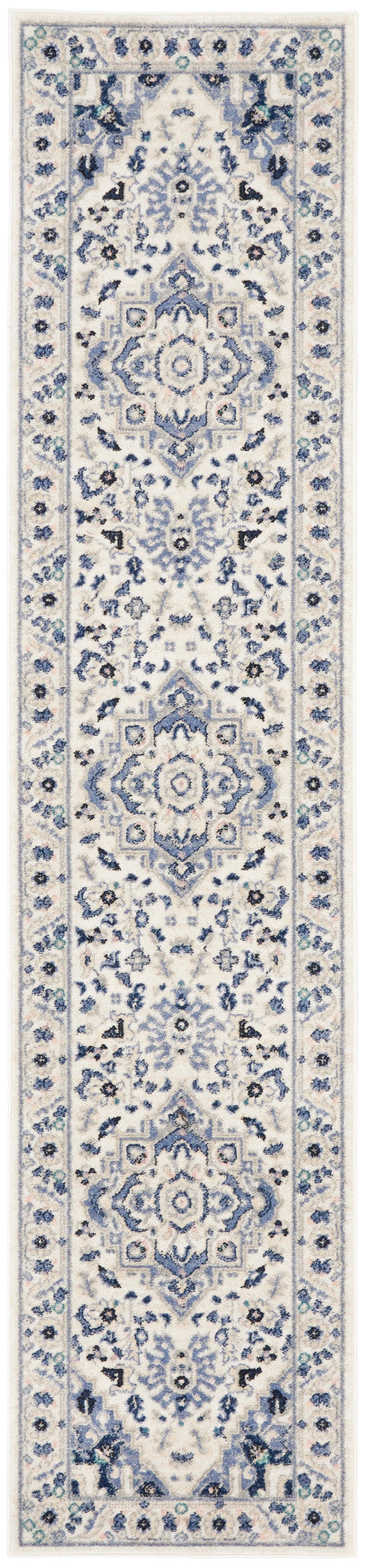 Nourison Passion 2'2" x 10' Ivory/Grey Bohemian Indoor Rug