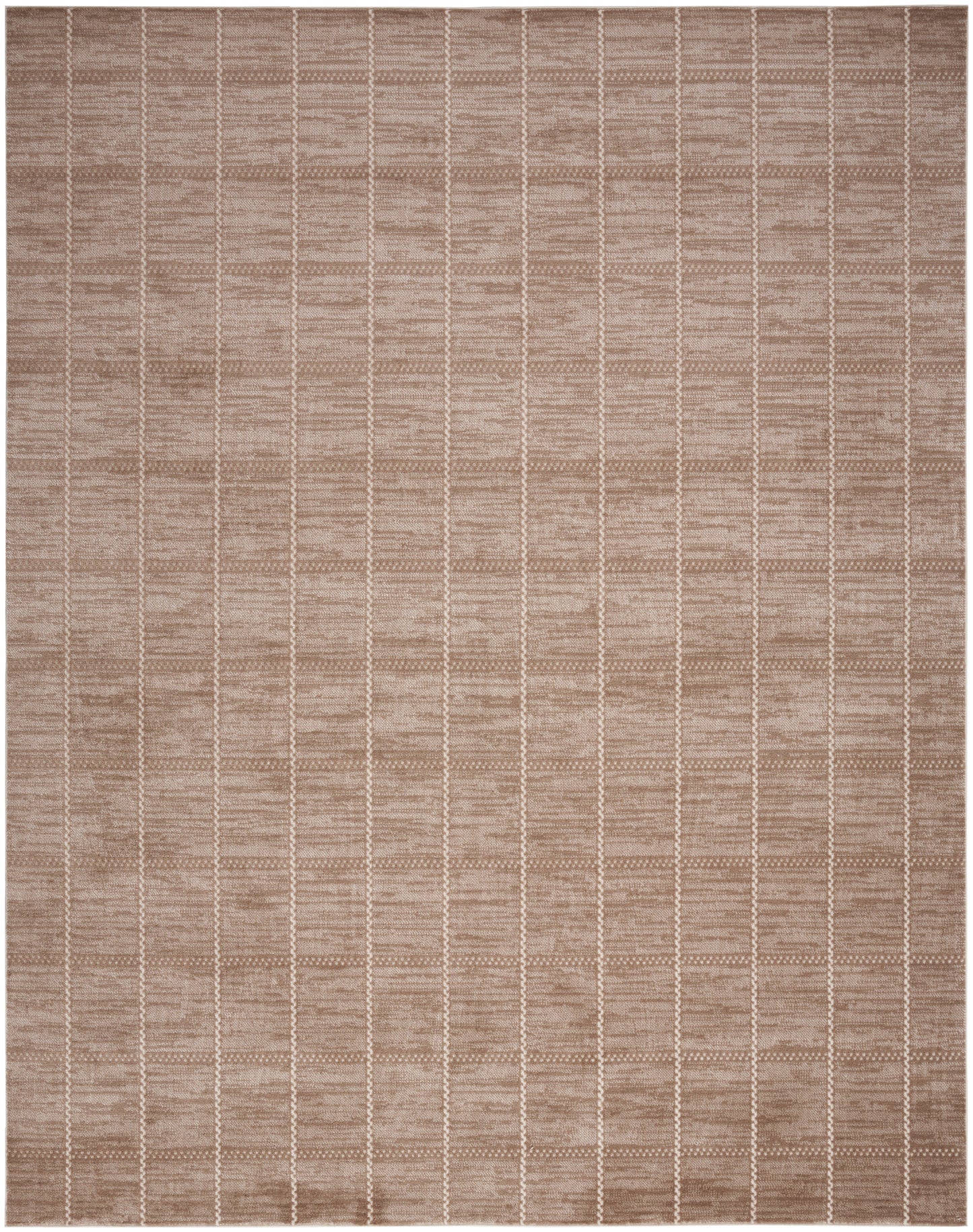 Nourison Serenity Home 7'10" x 9'10" Mocha Ivory Modern Indoor Rug