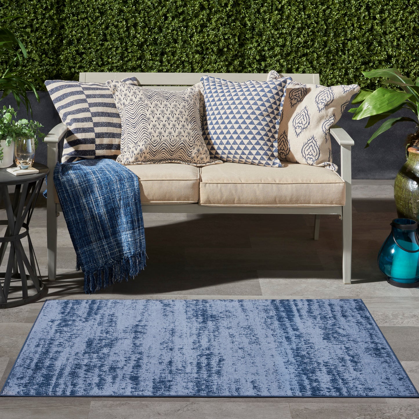 Nourison Nourison Essentials 3' x 5' Denim Modern Rug