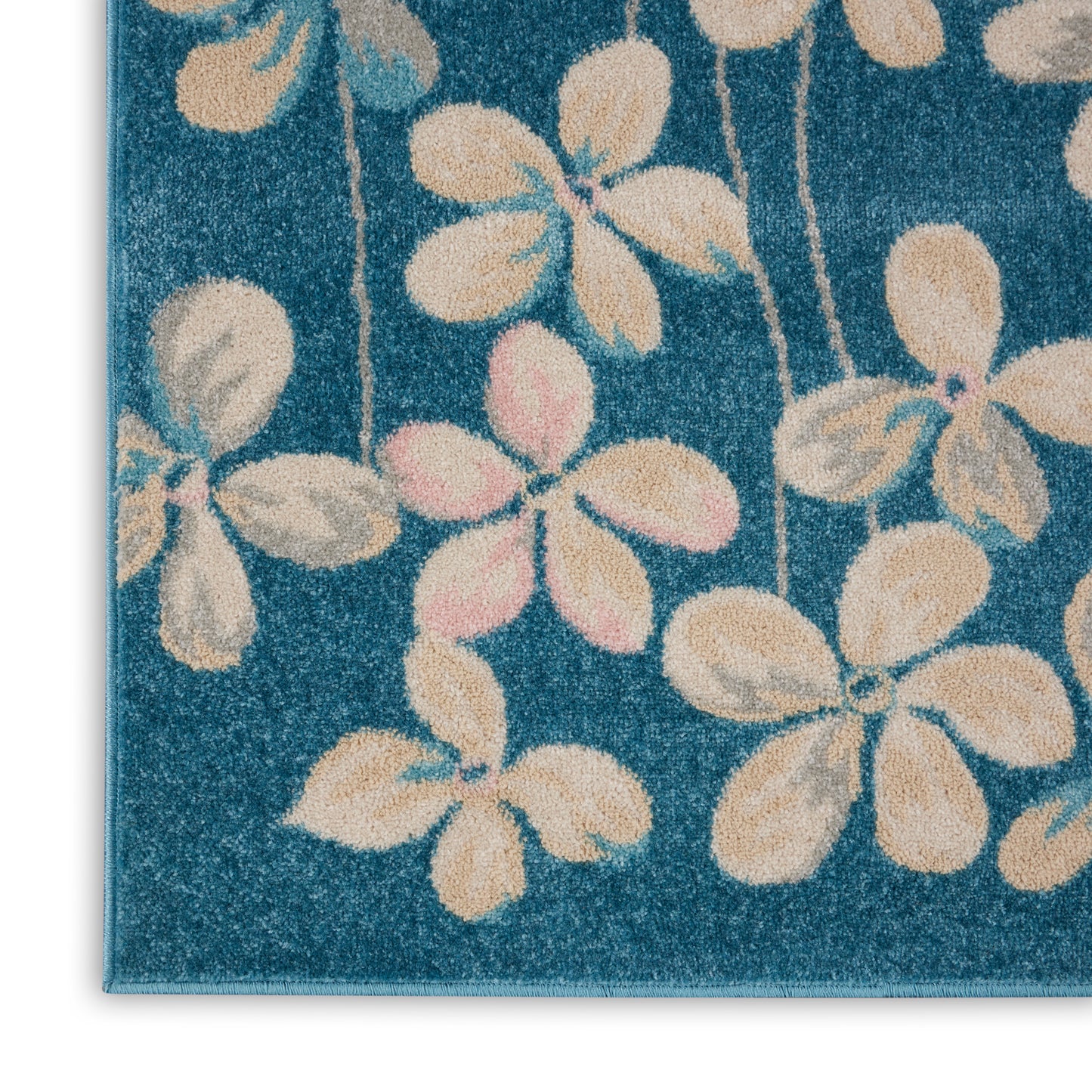 Nourison Tranquil 8'10" x 11'10" Turquoise Contemporary Indoor Rug