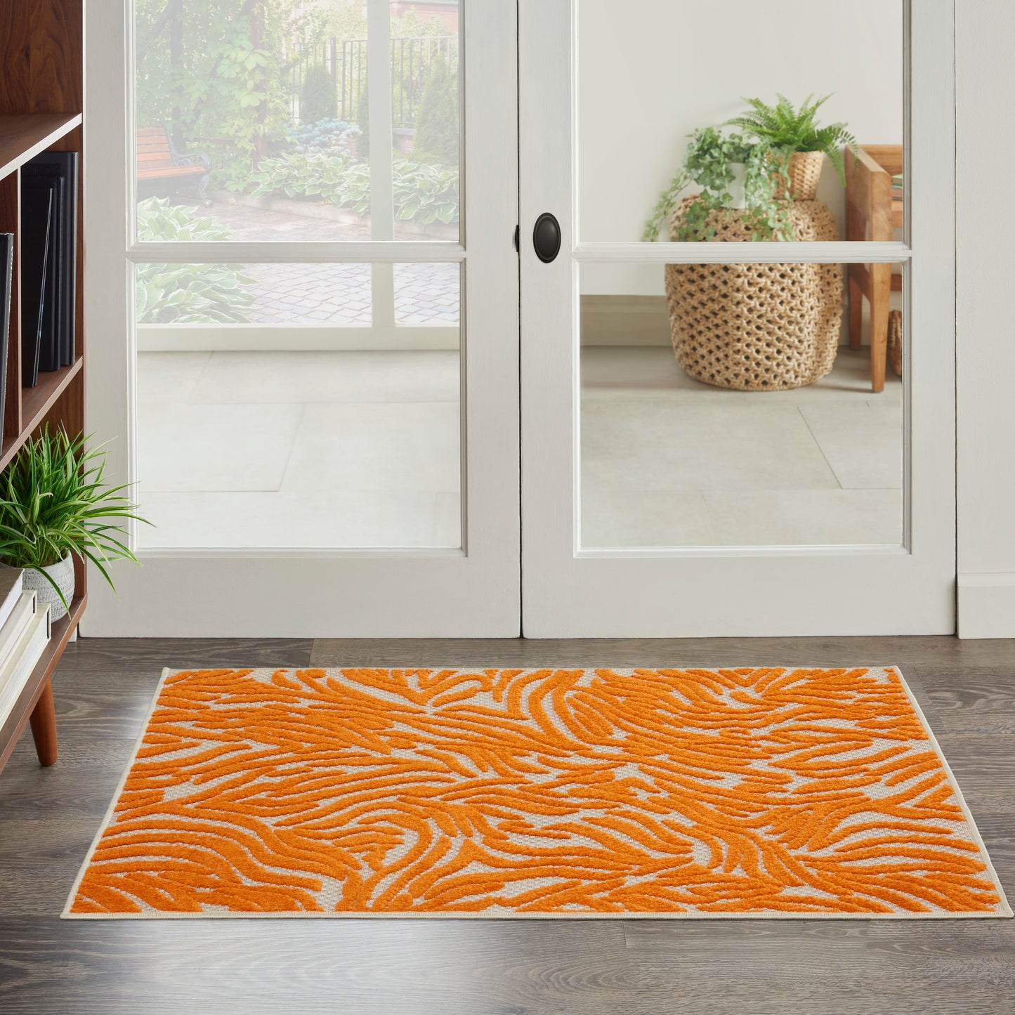 Nourison Aloha 2'8" x 4' Orange Contemporary Rug