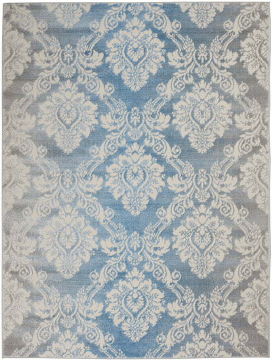 Nourison Elation 4' x 6' Ivory Blue Vintage Indoor Rug