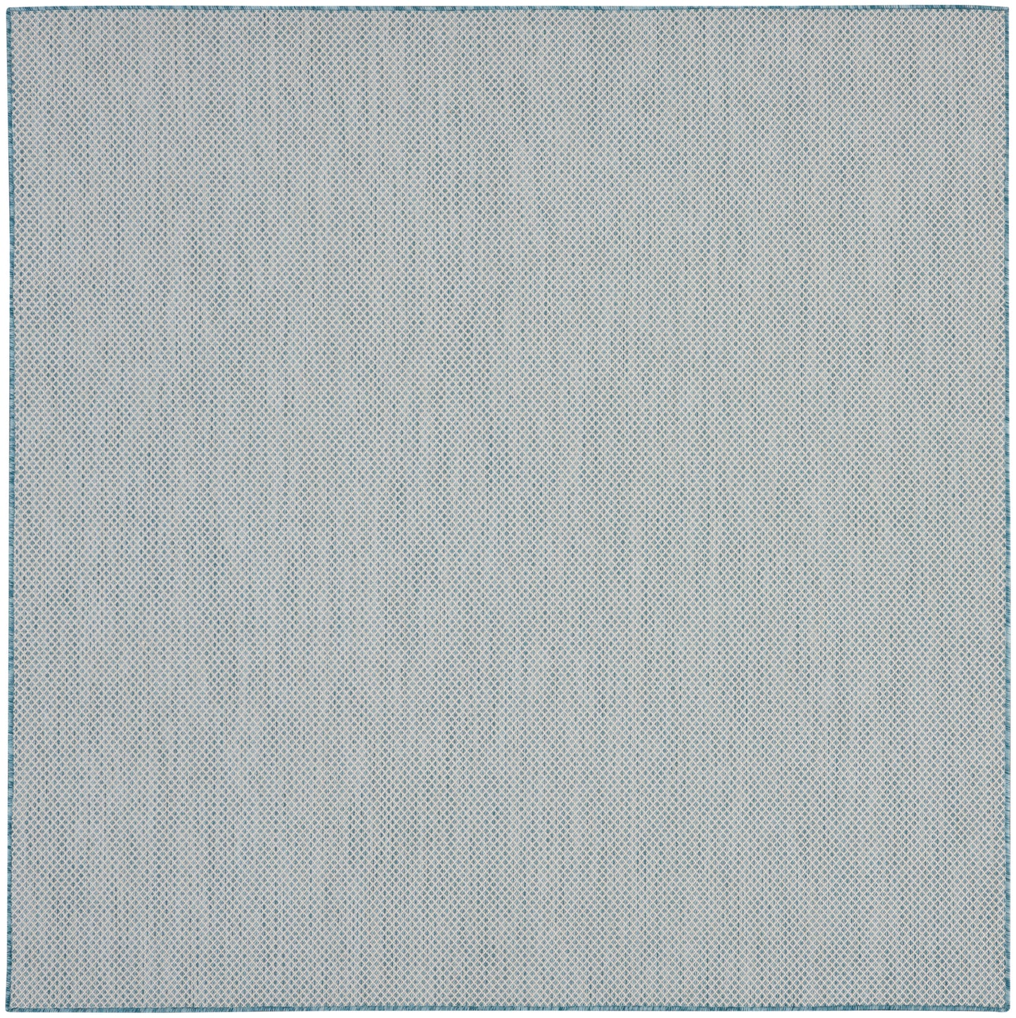 Nourison Courtyard 6' x Square Ivory Aqua Modern Rug