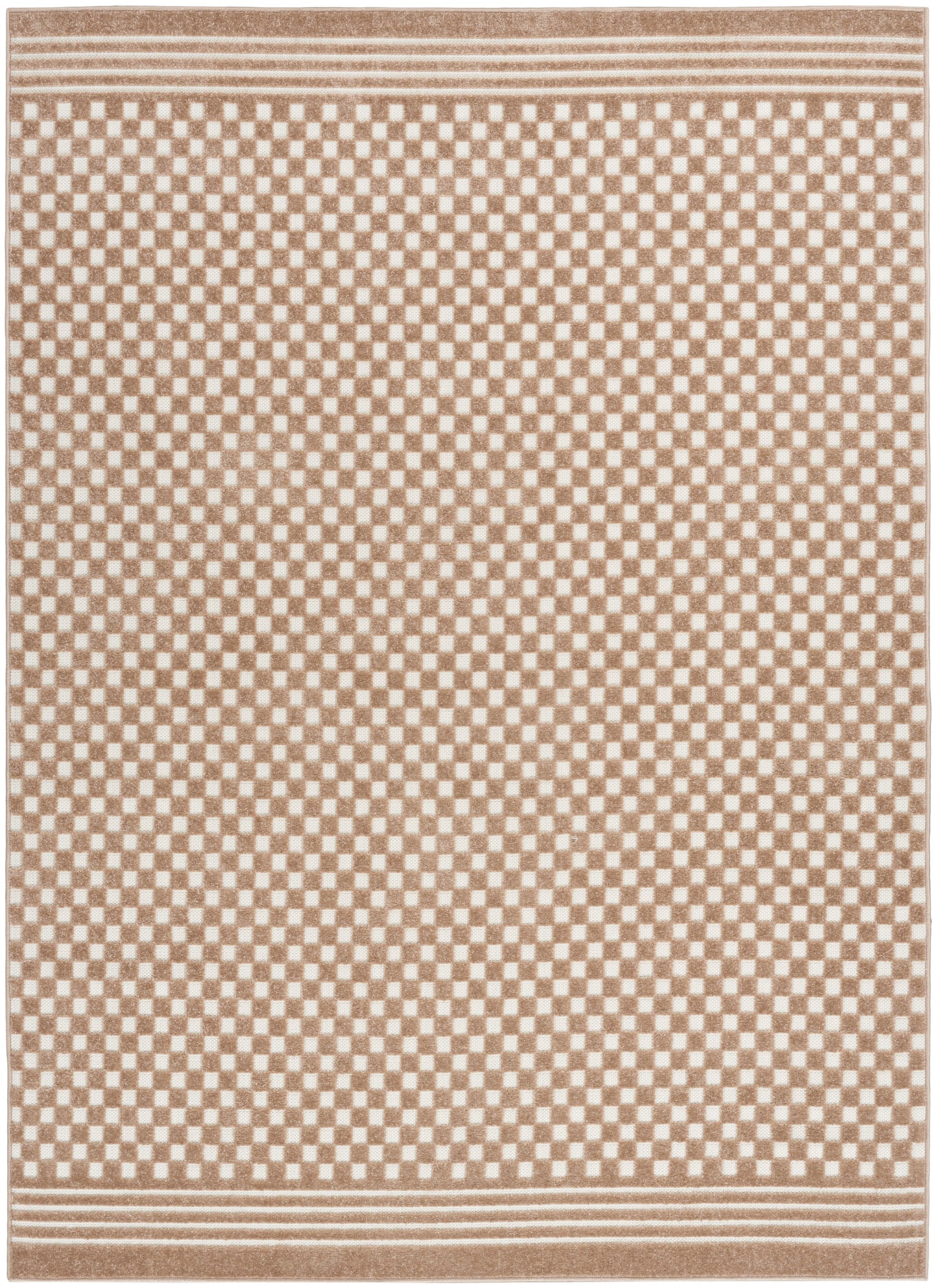 Nourison Care Free 5'3" x 7' Brown Modern Indoor Rug