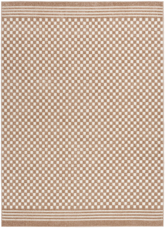 Nourison Care Free 5'3" x 7' Brown Modern Indoor Rug