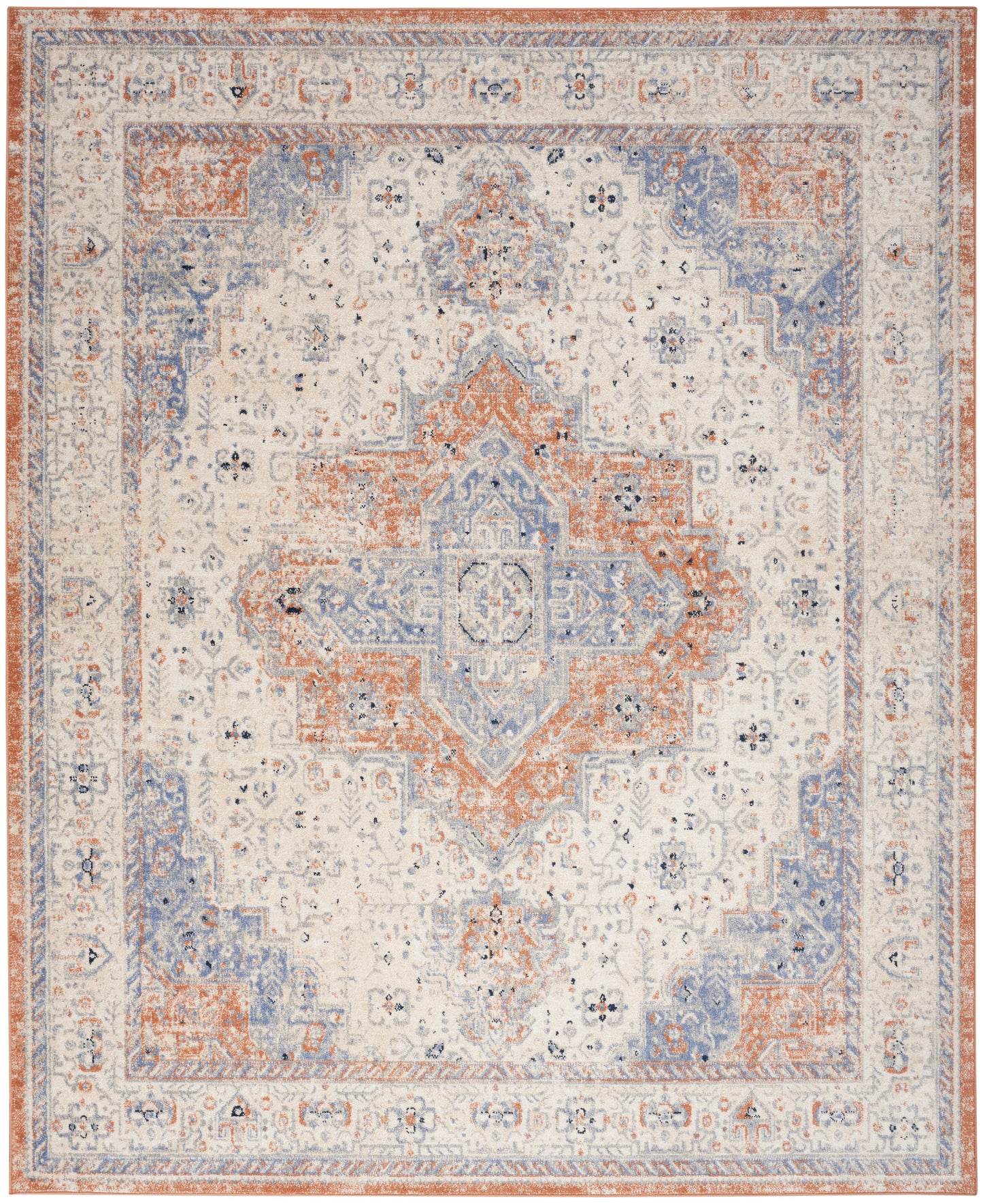 Nourison Nourison Essentials Persian 6' x 9' Beige Blue Vintage Rug