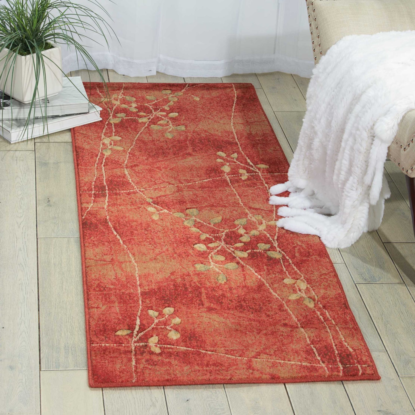 Nourison Somerset 2' x 5'9" Flame Rustic Indoor Rug