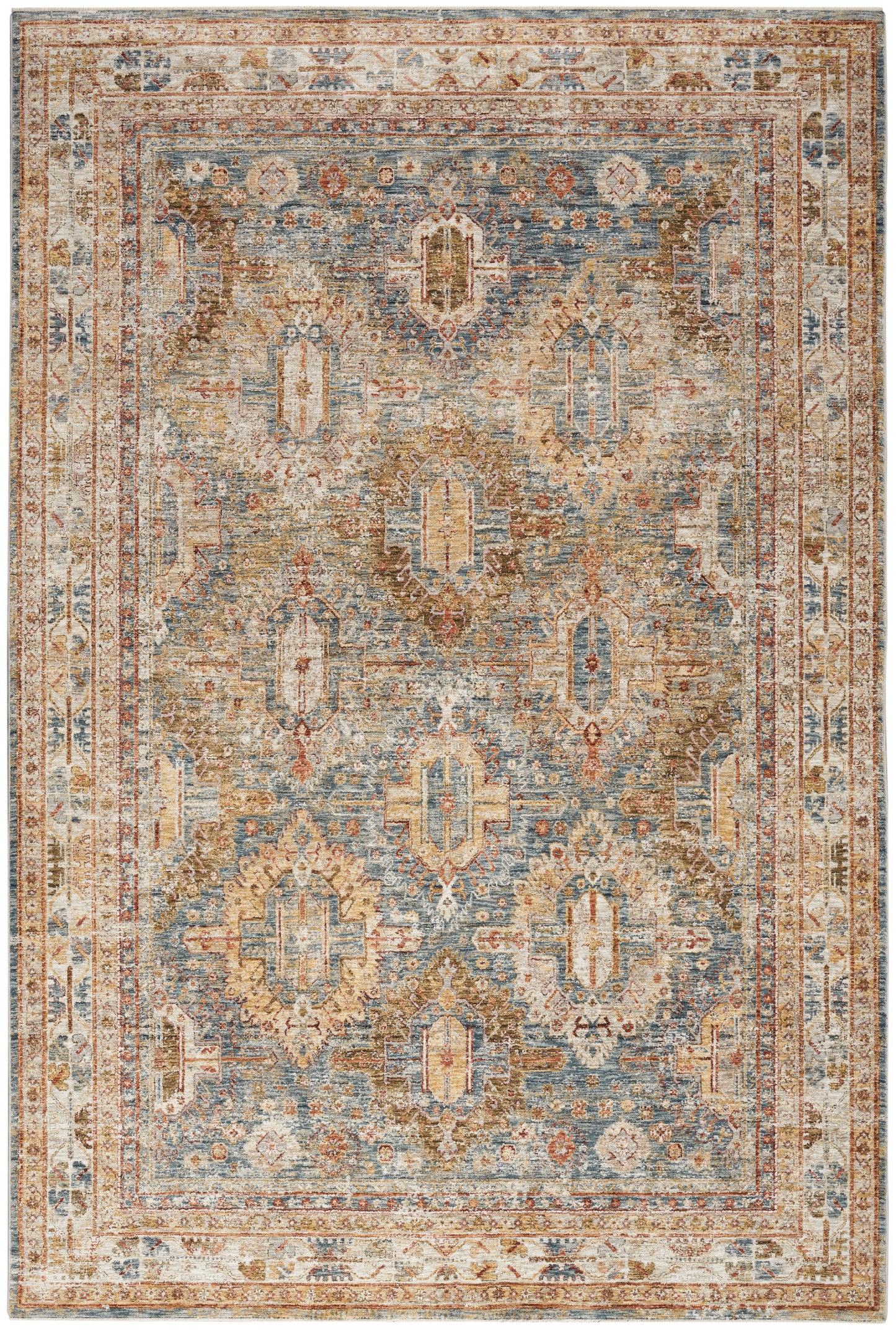 Nourison Sahar 7'10" x 10'4" Blue Vintage Indoor Rug