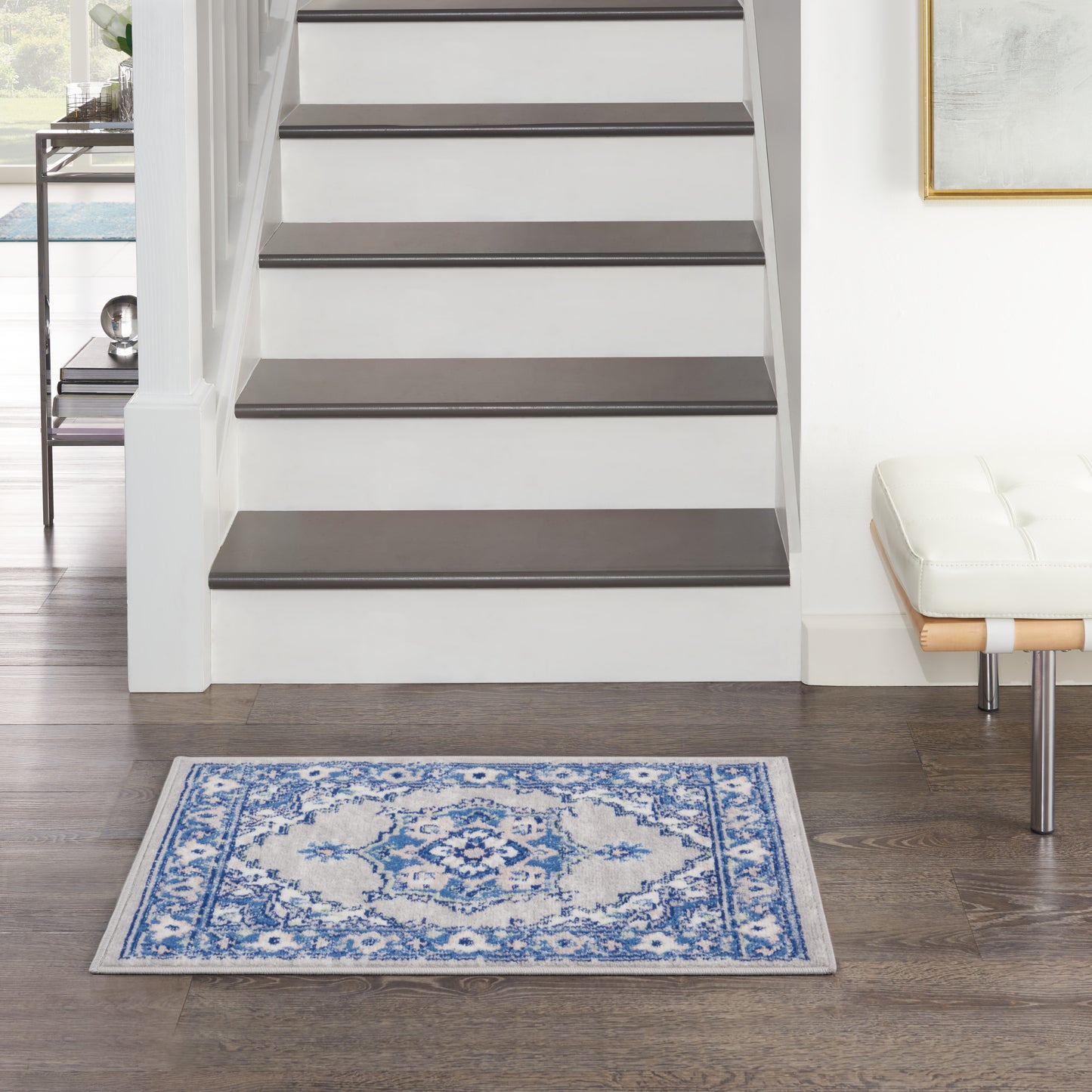 Nourison Whimsicle 2' x 3' Grey Blue Farmhouse Indoor Rug