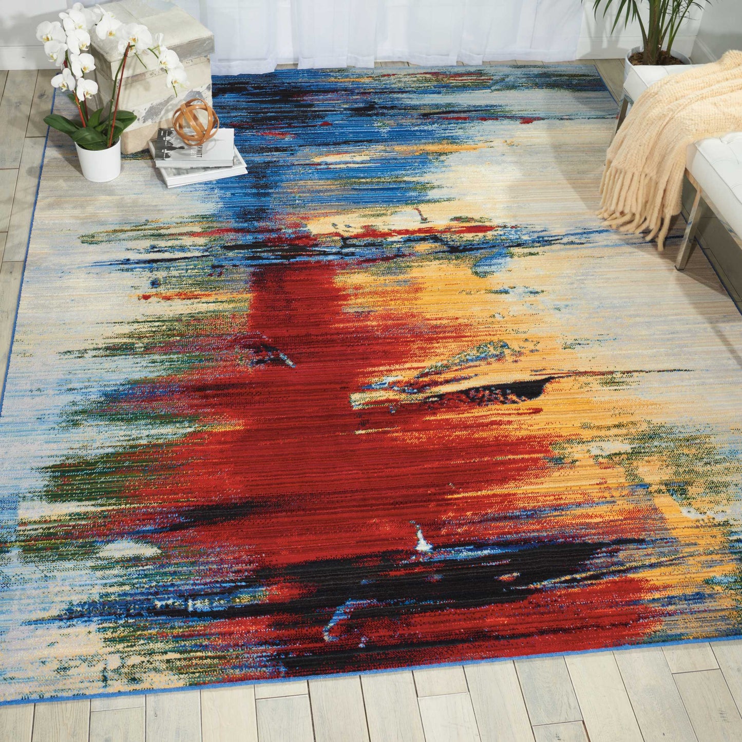 Nourison Chroma 8'6" x 11'6" Crimson Tide Modern Indoor Rug