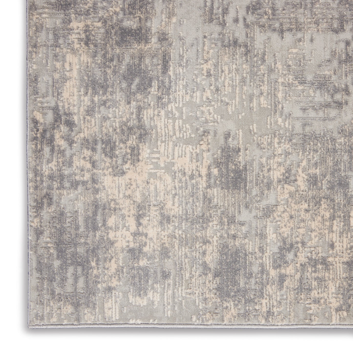 Nourison Rustic Textures 5'3" x 7'3" Ivory/Silver Modern Indoor Rug