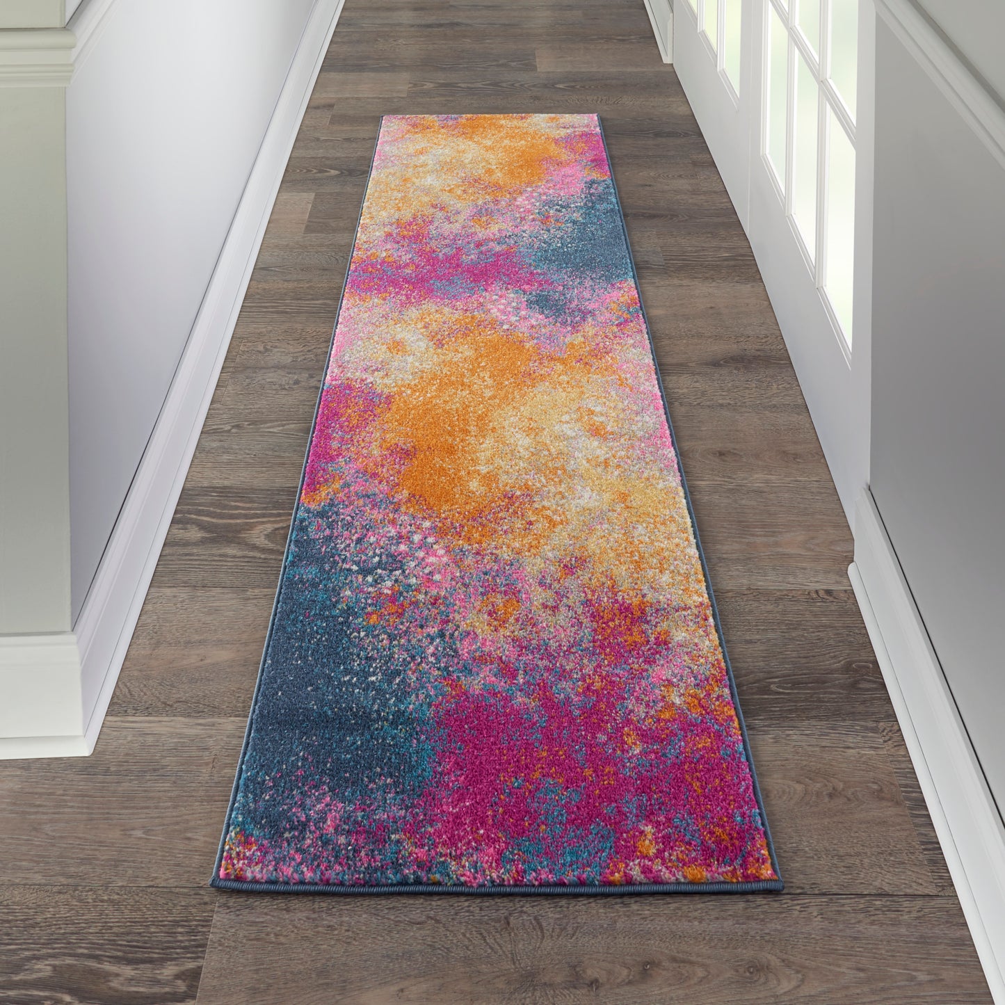 Nourison Passion 2'2" x 14' Sunburst Modern Indoor Rug