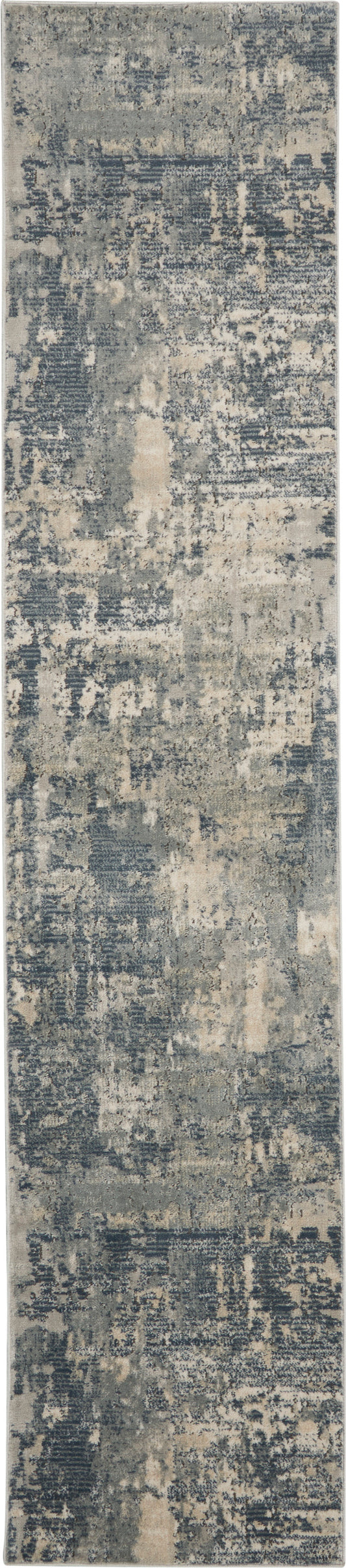 Nourison Quarry 2'2" x 7'6" Grey Beige Modern Indoor Rug