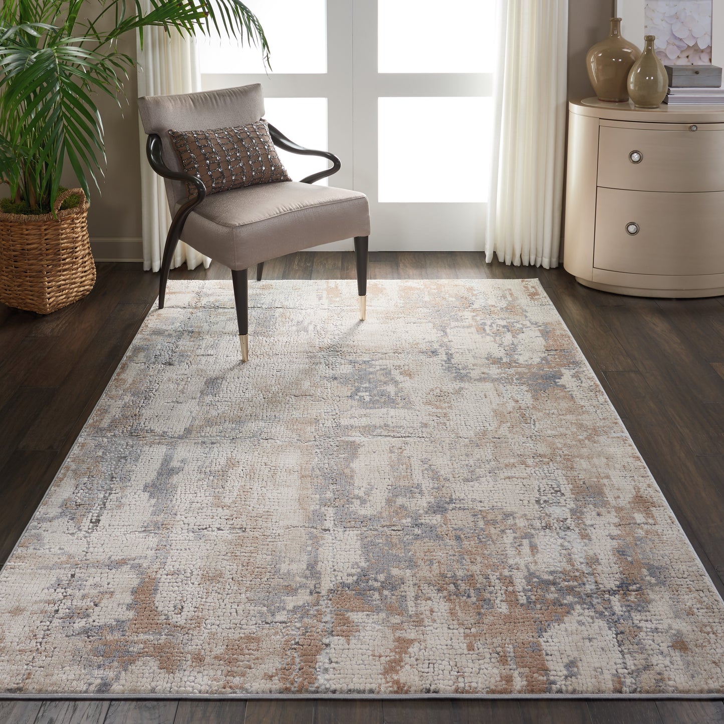 Nourison Rustic Textures 6' x 9' Beige Grey Rustic Indoor Rug