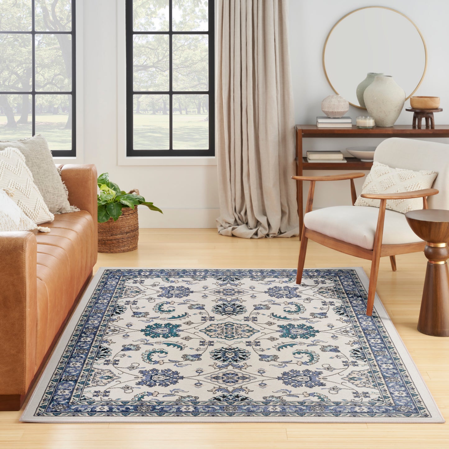 Nourison Nourison Essentials 4' x 6' Ivory Blue Vintage Rug