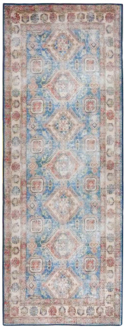 Nourison Fulton 1'10" x 5' Blue Ivory Vintage Indoor Rug