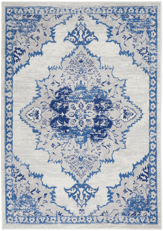 Nourison Whimsicle 4' x 6' Ivory Blue Bohemian Indoor Rug