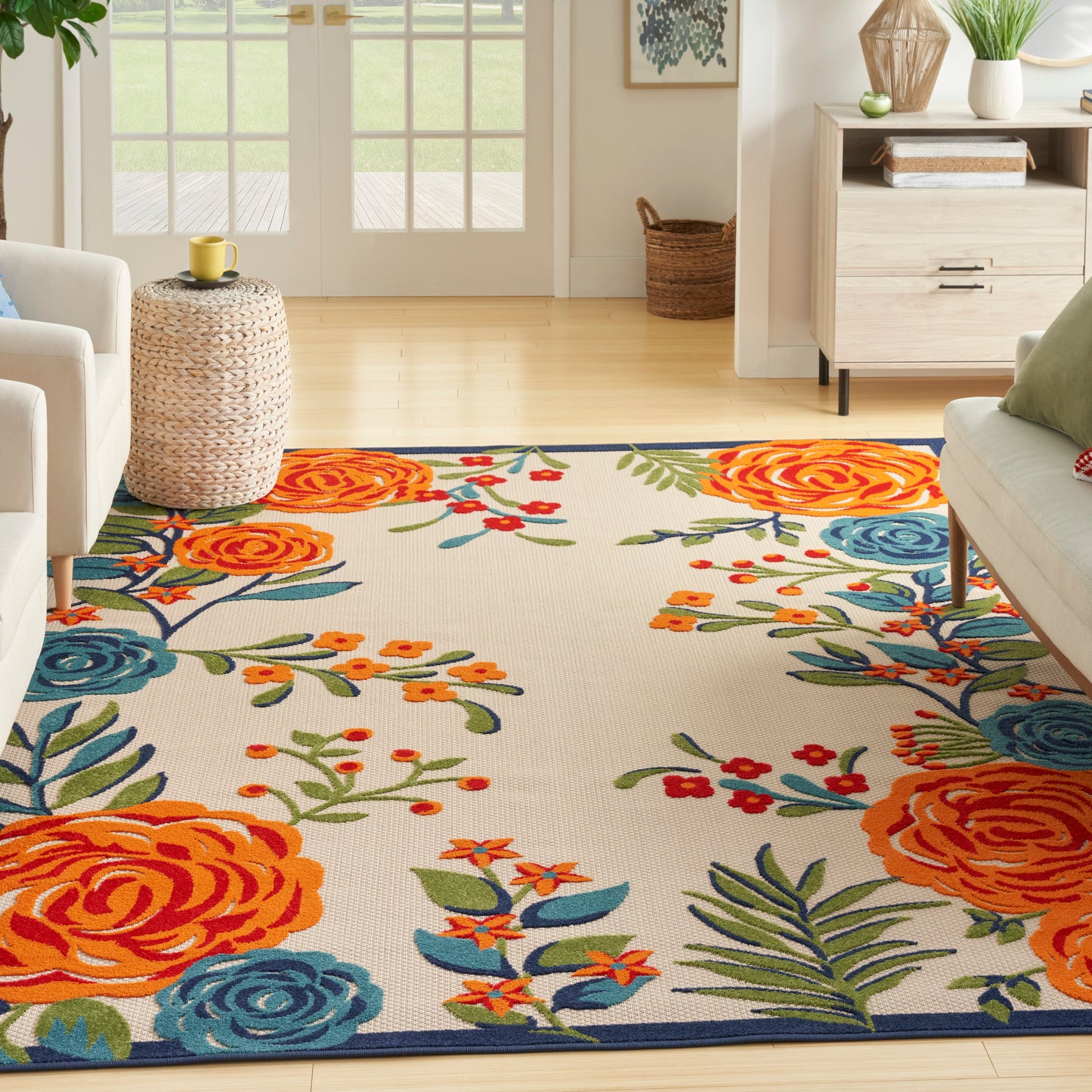 Nourison Aloha 7'10" x 10'6" Multicolor Contemporary Rug