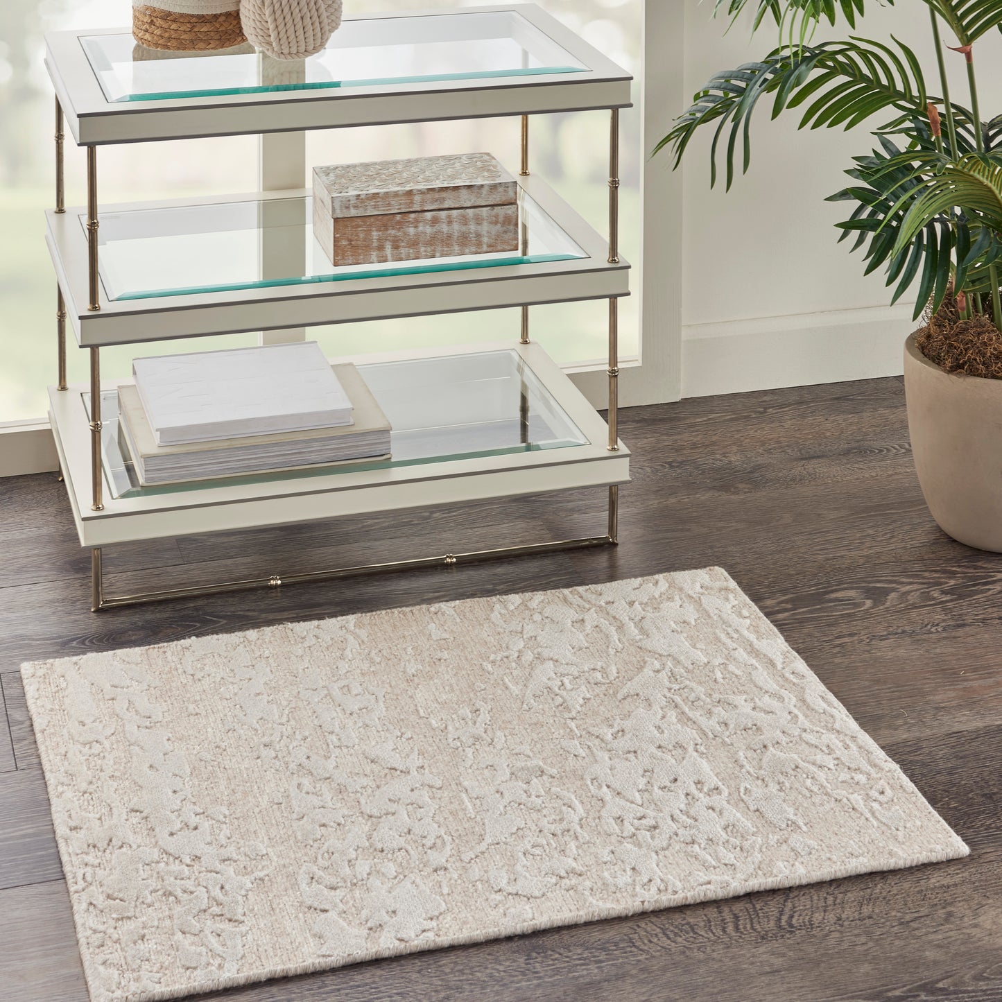 Nourison Divine 2' x 3' Sand Modern Indoor Rug