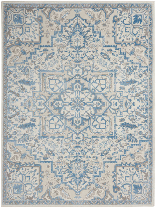 Nourison Elation 4' x 6' Ivory Blue Bohemian Indoor Rug