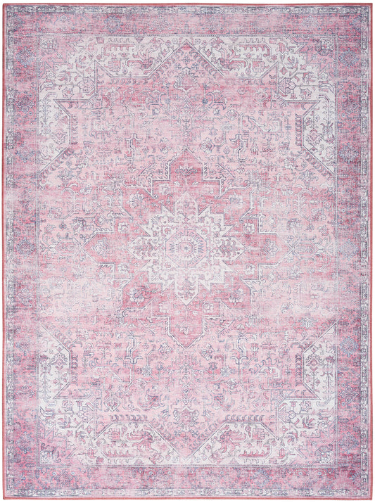 Nourison Nourison Washables 6' x 9' Pink Vintage Indoor Rug