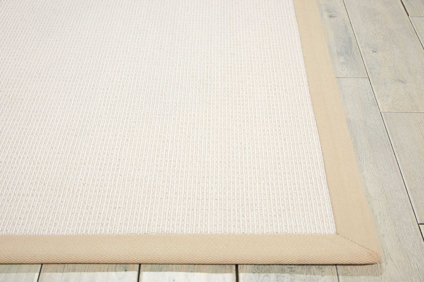 Nourison Sisal Soft 2'6" x 8' White Farmhouse Indoor Rug