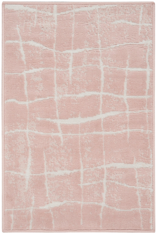 Nourison Whimsicle 2' x 3' Pink Ivory Modern Indoor Rug