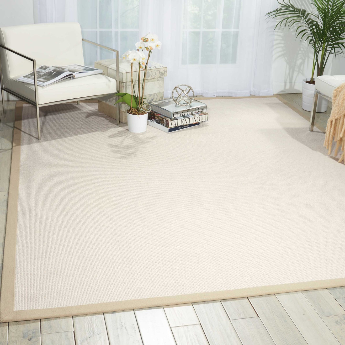 Nourison Sisal Soft 13' x 9' White Farmhouse Indoor Rug