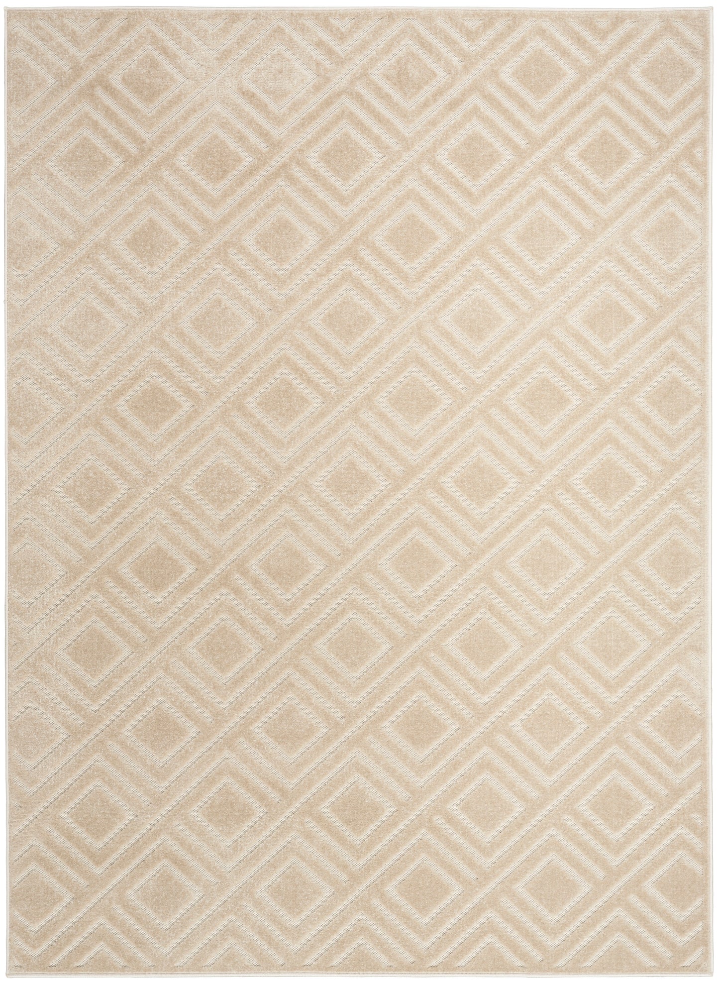 Nourison Care Free 3'11" x 5'11" Beige Modern Indoor Rug