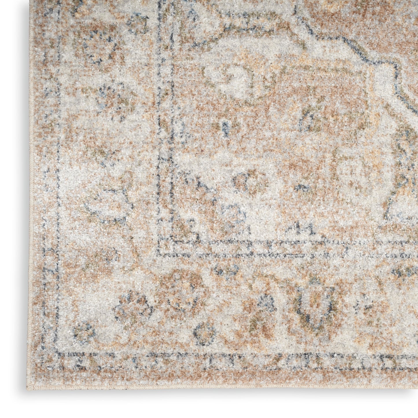 Nourison Astra Machine Washable 3'3" x 5' Beige Vintage Indoor Rug