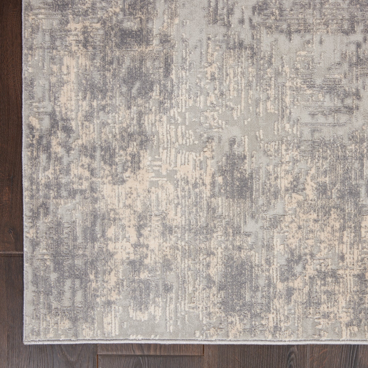 Nourison Rustic Textures 5'3" x 7'3" Ivory/Silver Modern Indoor Rug