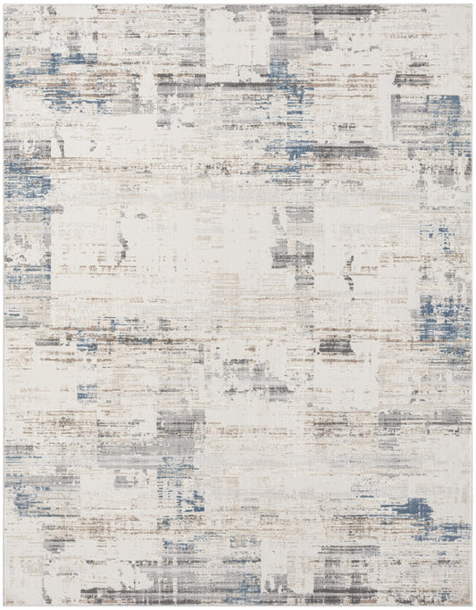 Calvin Klein CK022 Infinity 9' x 12' Ivory Grey Blue Modern Indoor Rug