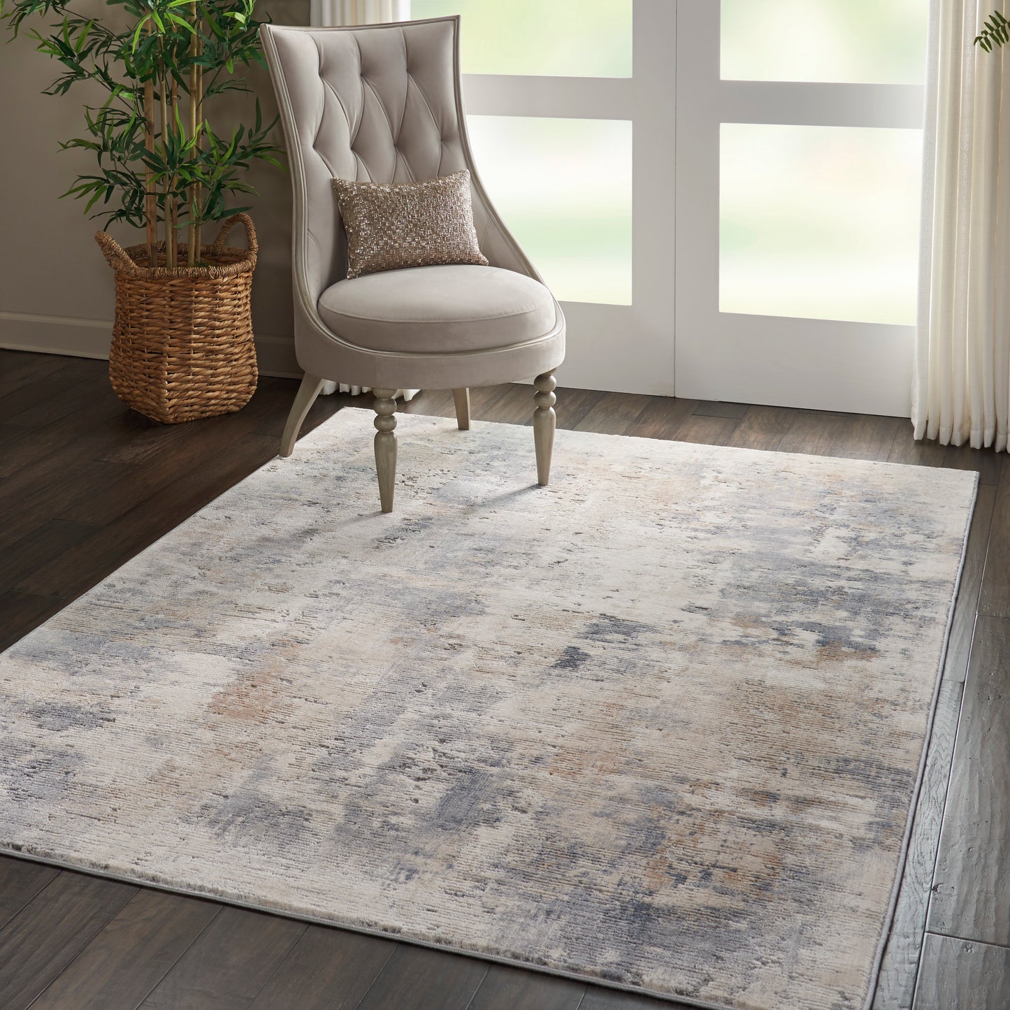 Nourison Rustic Textures 6' x 9' Beige Grey Rustic Indoor Rug