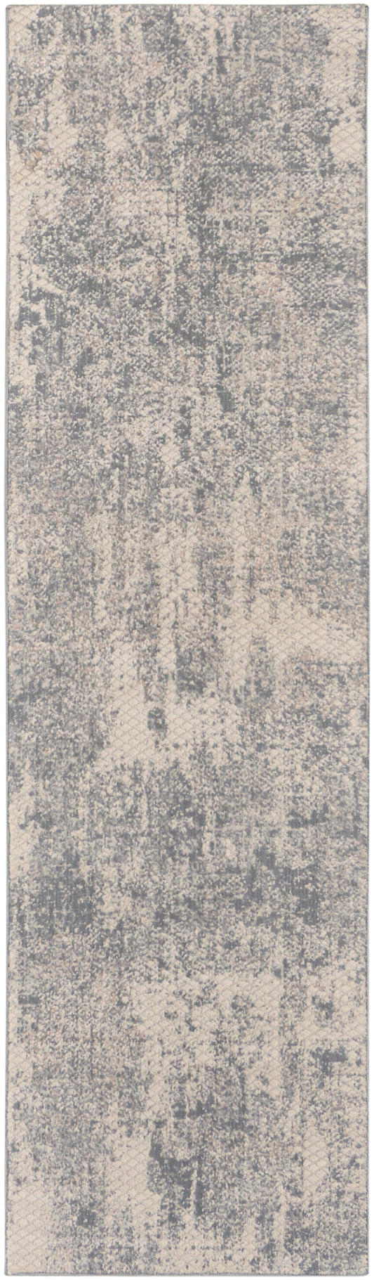 Nourison Exhale 2'2" x 7'6" Light Grey Modern Indoor Rug