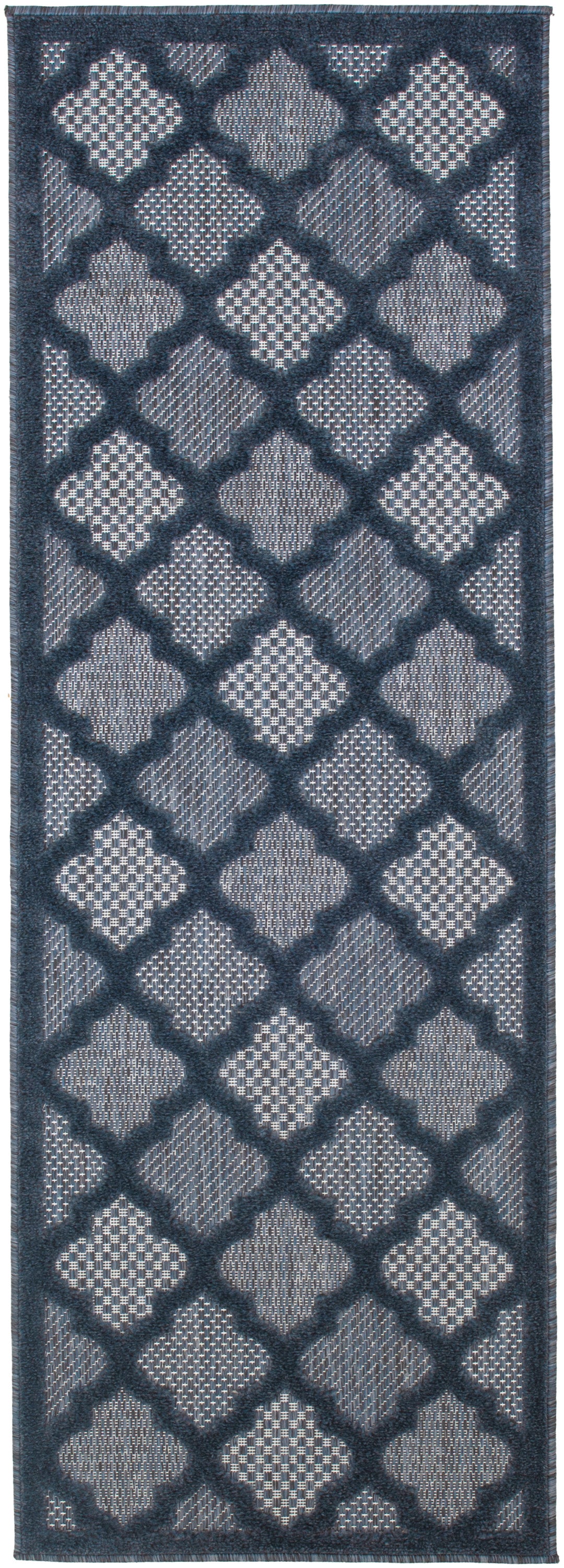 Nourison Easy Care 2' x 6' Navy Blue Outdoor Rug