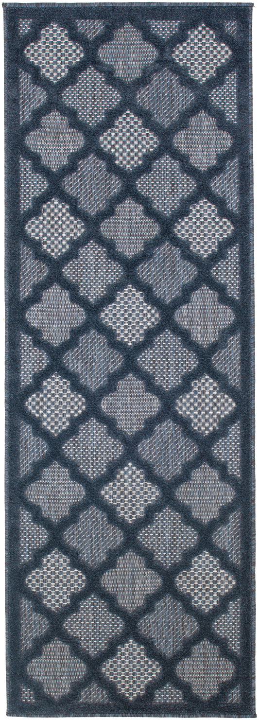 Nourison Easy Care 2' x 6' Navy Blue Outdoor Rug