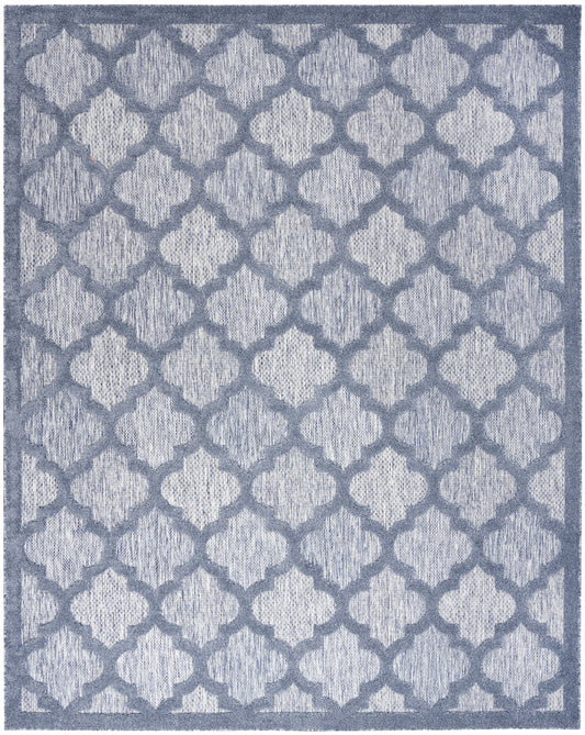 Nourison Easy Care 7' x 10' Denim Blue Modern Rug