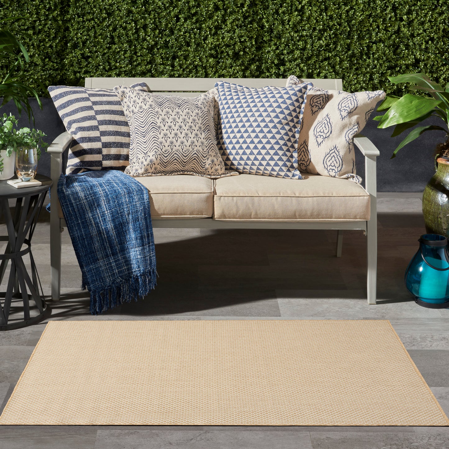 Nourison Courtyard 3' x 5' Natural Modern Rug