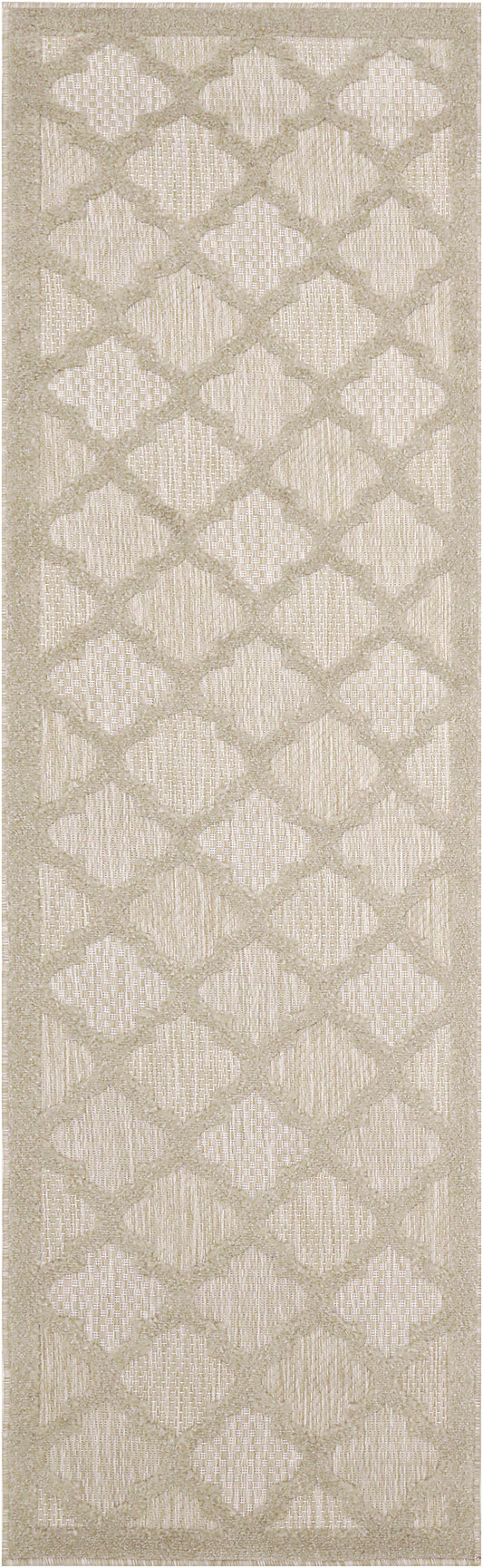 Nourison Easy Care 2' x 6' Cream Modern Rug