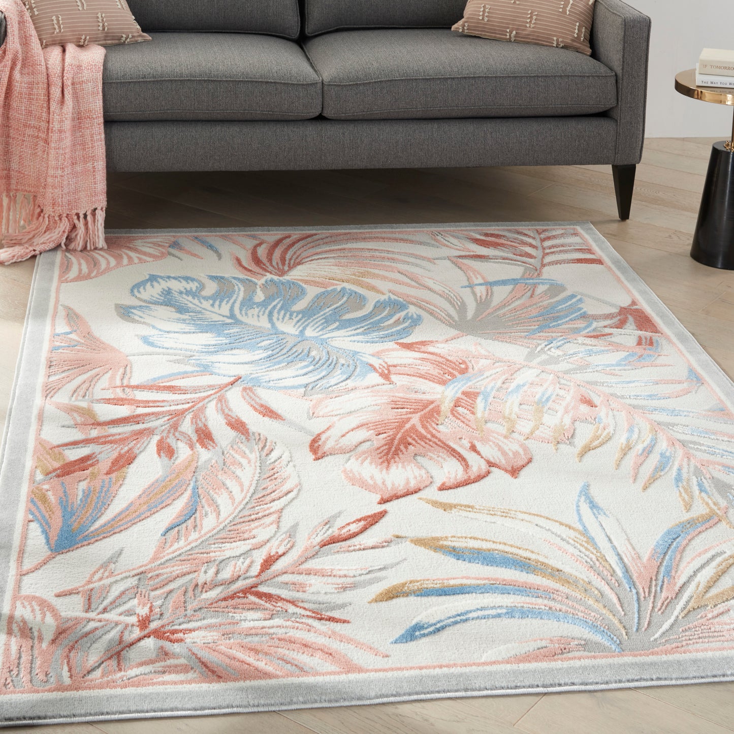 Nourison Seaside 5'3" x 7'3" Multicolor Tropical Indoor Rug