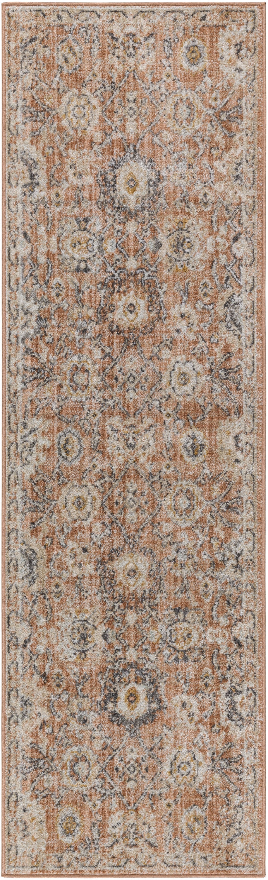 Nourison Oushak Home 2'3" x 7'6" Rust Vintage Indoor Rug