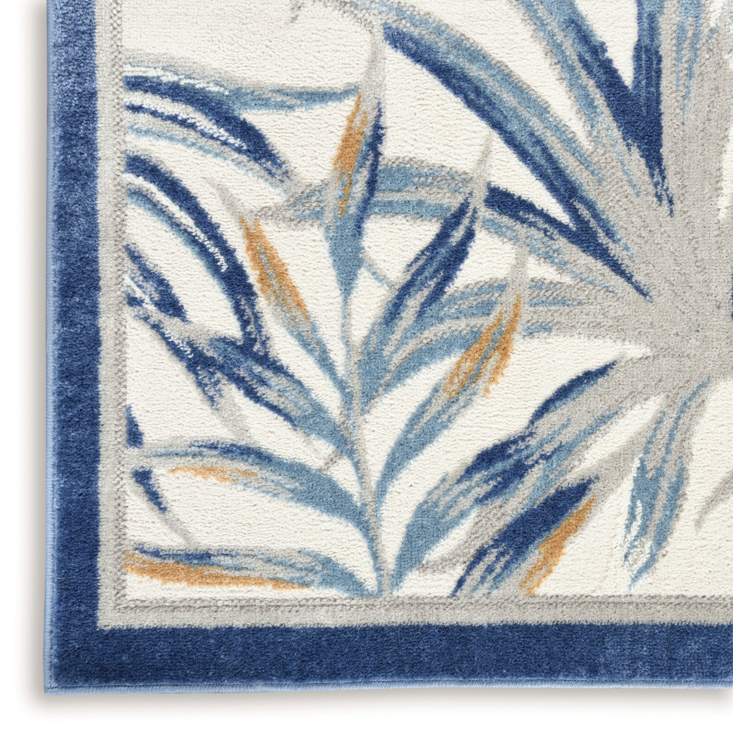 Nourison Seaside 7'10" x 9'10" Ivory Blue Tropical Indoor Rug