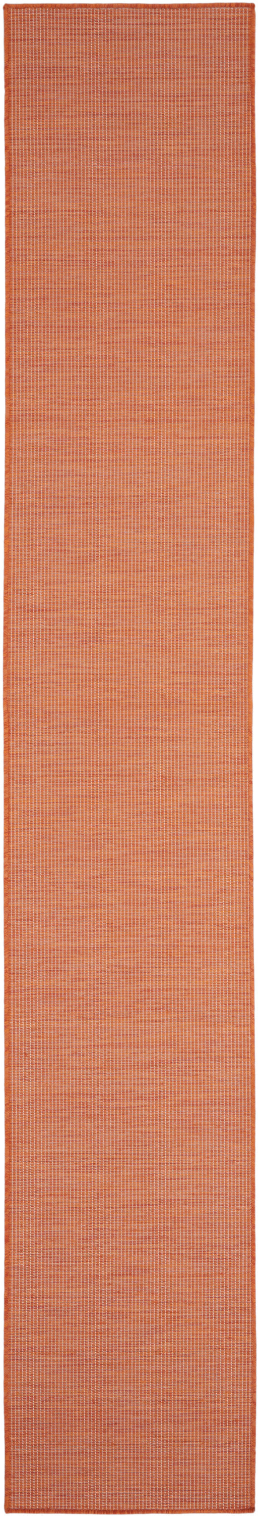 Nourison Positano 2'2" x 12' Terracotta Modern Rug